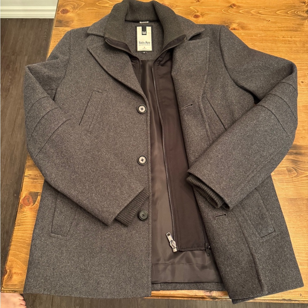 Soia & Kyo Men's Gray Pea Coat